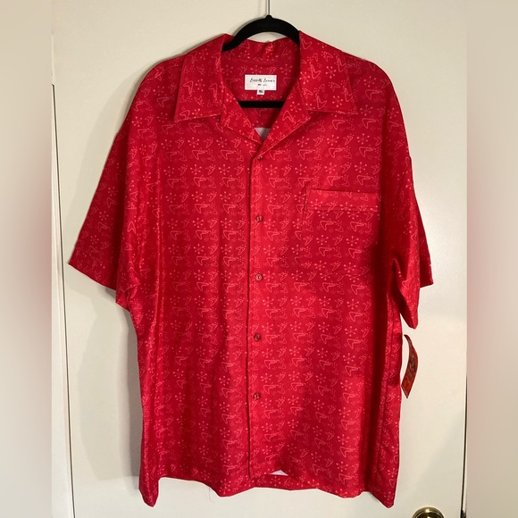 Chochie Casuals Shirt Red Mens Lady Luck Size XL NWT - Picture 2 of 12